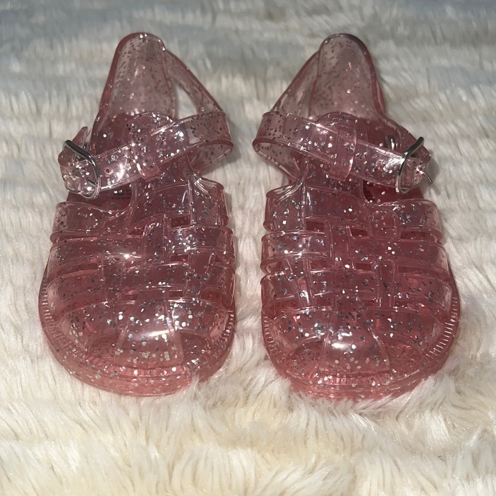 GAP Pink Glitter Jelly Sandals